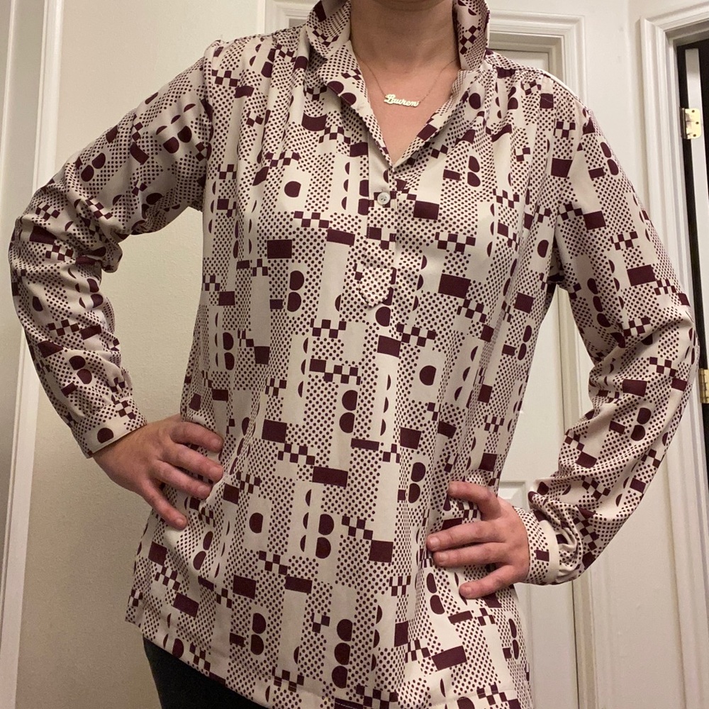 ‘70s Pykettes Long Sleeve Button Down VINTAGE